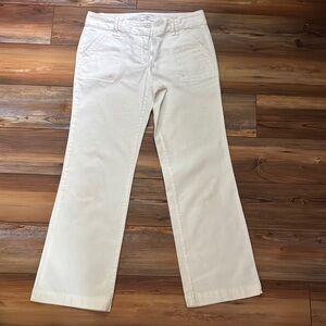 Ann Taylor Loft petites white straight leg 6P